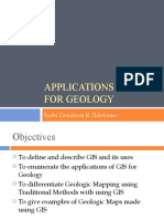 Applications of Gis For Geology: Sorbi Genaleon R. Ildefonso