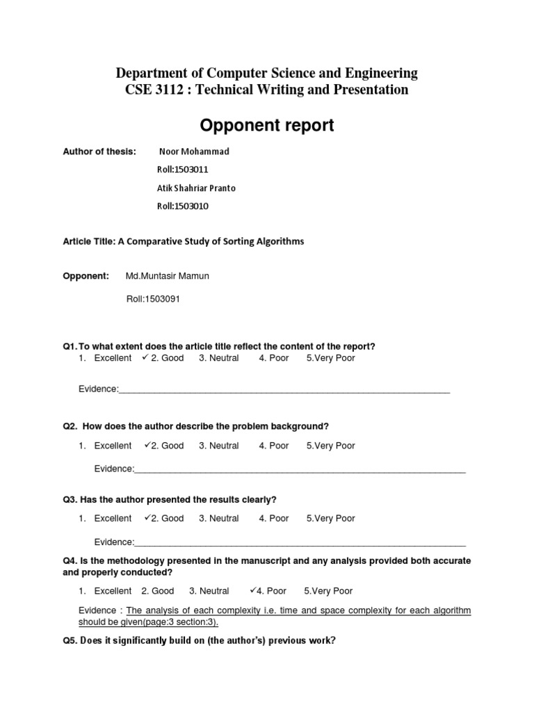 Opposition Report Template New Joy | PDF | Science | Cognition