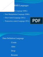 DBMS Languages Summary