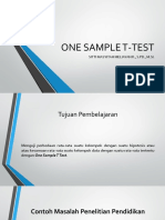 ONE SAMPLE T-TEST ANALISIS