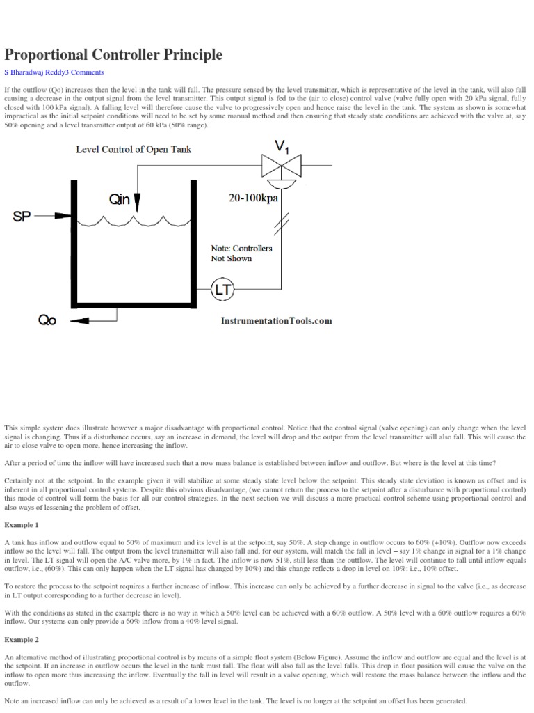 Proportional Control Explained | PDF | Control Theory | Control System