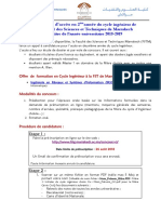 Candidature 2eme Annee Cycle Ingenieur Juillet 2018 PDF
