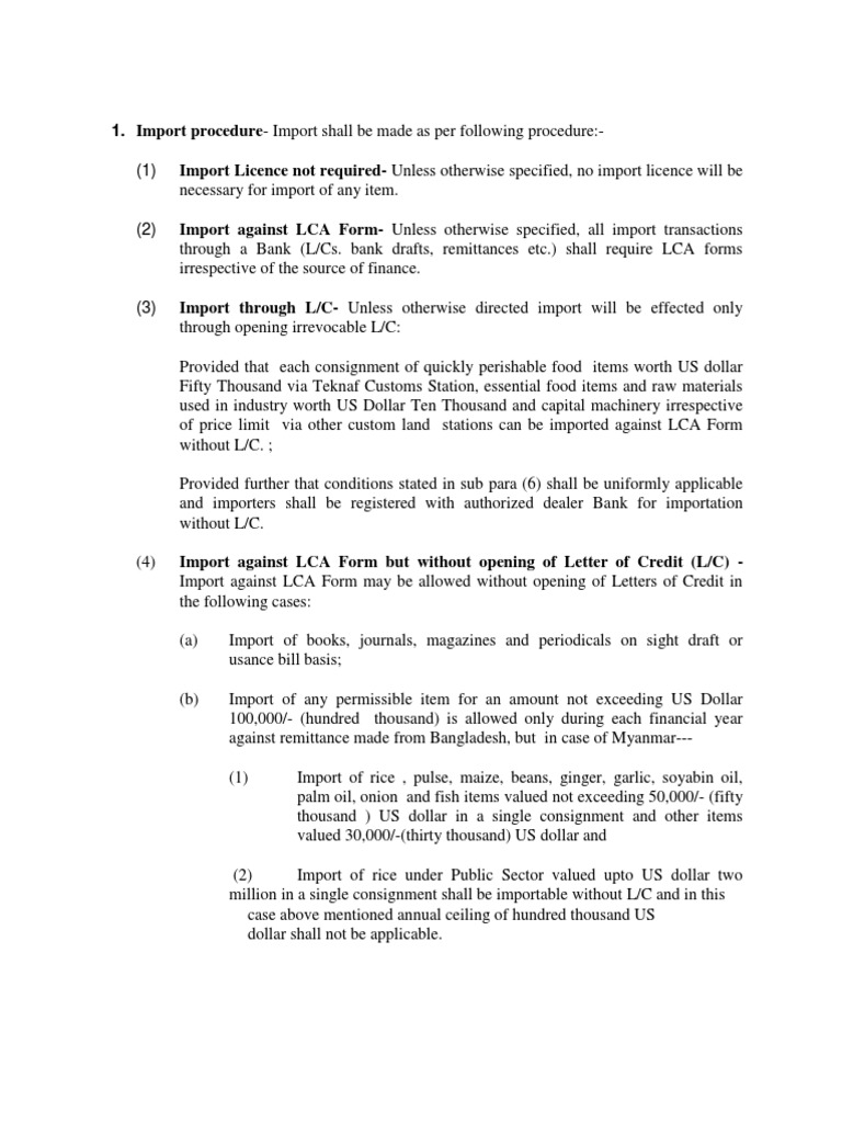 Import Procedure PDF | PDF | Letter Of Credit | Pro Forma