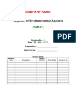 EAR-01 Register of Environmental Aspects