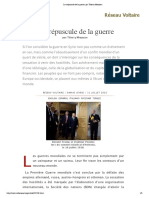 Le Crépuscule de La Guerre, Par Thierry Meyssan