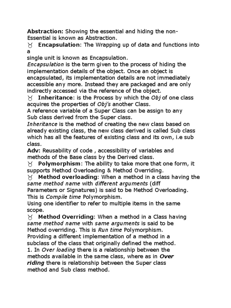 Encapsulation Is The Term Given To The Process of Hiding The | PDF