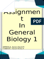 Assignmen T in General Biology 1: ARREOLA, Aaron David P. CONEJOS, Daryll Trisha E