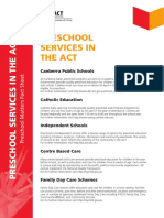 Preschool Services in The Act: Canberra Public Schools