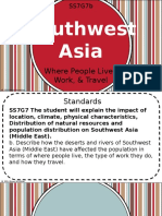 Southwest Asia Where People Live and Work Student