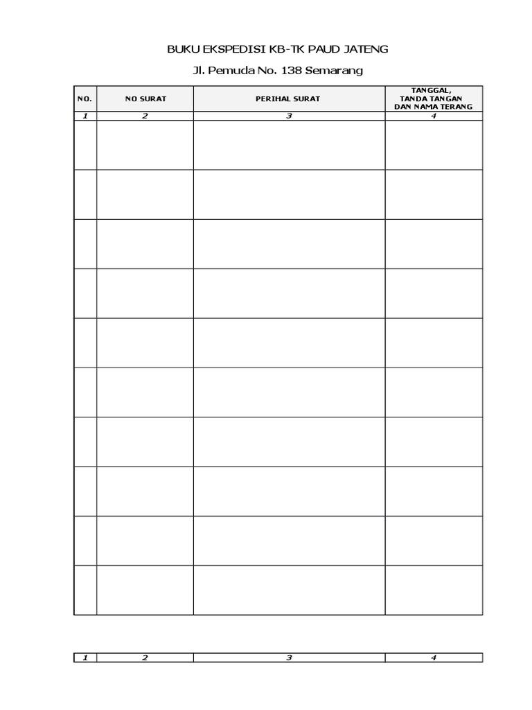 Contoh Buku Agenda Surat Masuk Dan Surat Keluar Pramuka Audit Kinerja