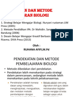 Pertemuan 9 Pendekatan Dan Metode Pembelajaran Biologi