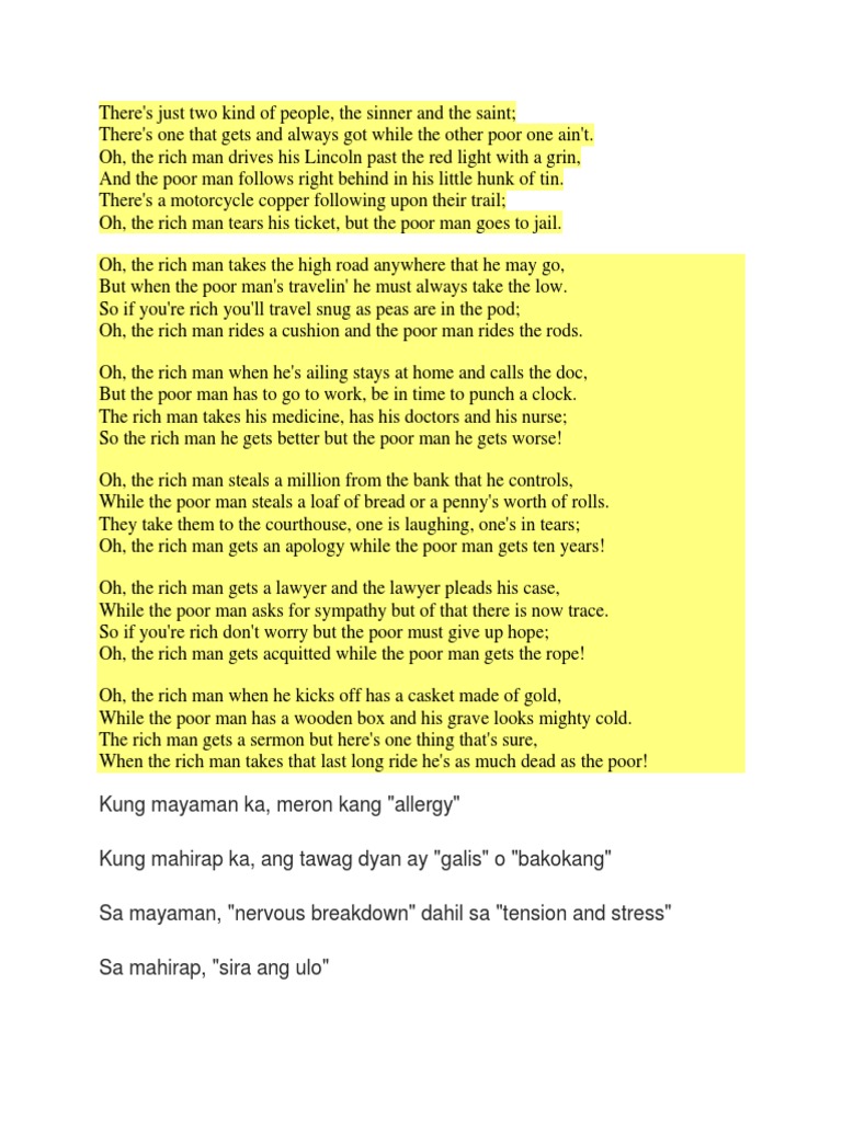 Declamation The Rich And The Poor Pdf