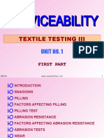 Serviceability of Fabric