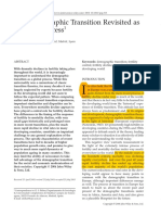 The Demographic Transition Revisited As A Global Process: Universidad Complutense de Madrid, Madrid, Spain