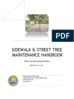 Sidewalk & Street Tree Maintenance Handbook: Policy and Operating Guidelines