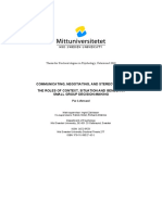 Communicating, Negotiating and Seterotyping -The Roles of Contextm Situation and Gender in Small Group Decision-making