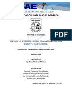 Programa de Mantemiento Preventivo para Un Molino de Nixtamal