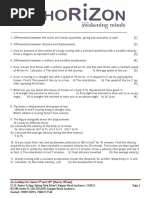 Class 9th - Kinematics PDF