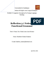 Reflection 3-7 Notional-Functional Grammar