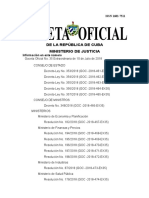 Gaceta Oficial Cubana con Decretos sobre Vivienda y Tributación