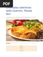 Enchiladas Calentanas Estilo Guerrero. Receta Fácil
