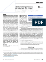 Performance of Post-Retained Single Crowns: A Systematic Review of Related Risk Factors