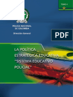 TOMO IV La Politica Estrategica Educativa Sistema Educativo Policial PDF