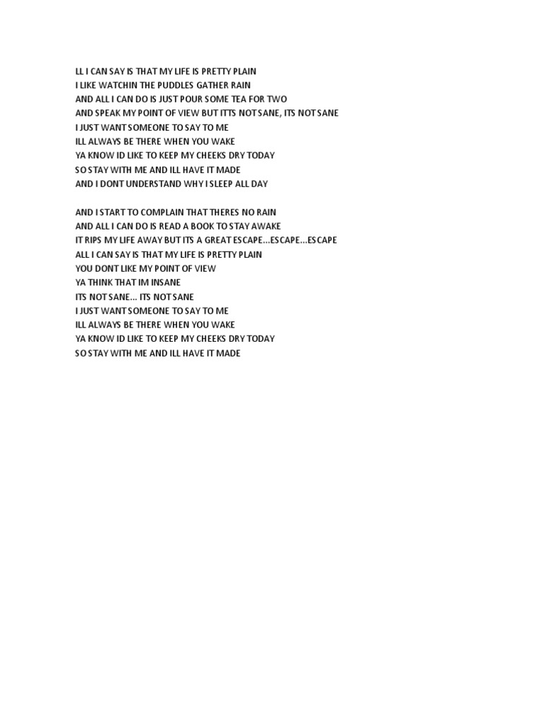No Rain | PDF