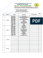 Jadwal Kegiatan Mos