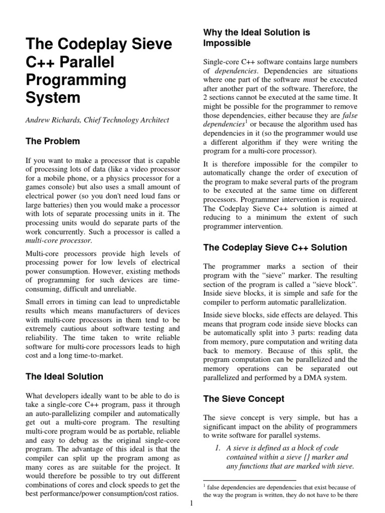Sieve Paper 2columns Normal PDF Parallel Computing Multi Core