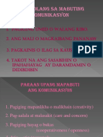 Hadlang at Paraan Upang Mapabuti Ang Komunikasyon