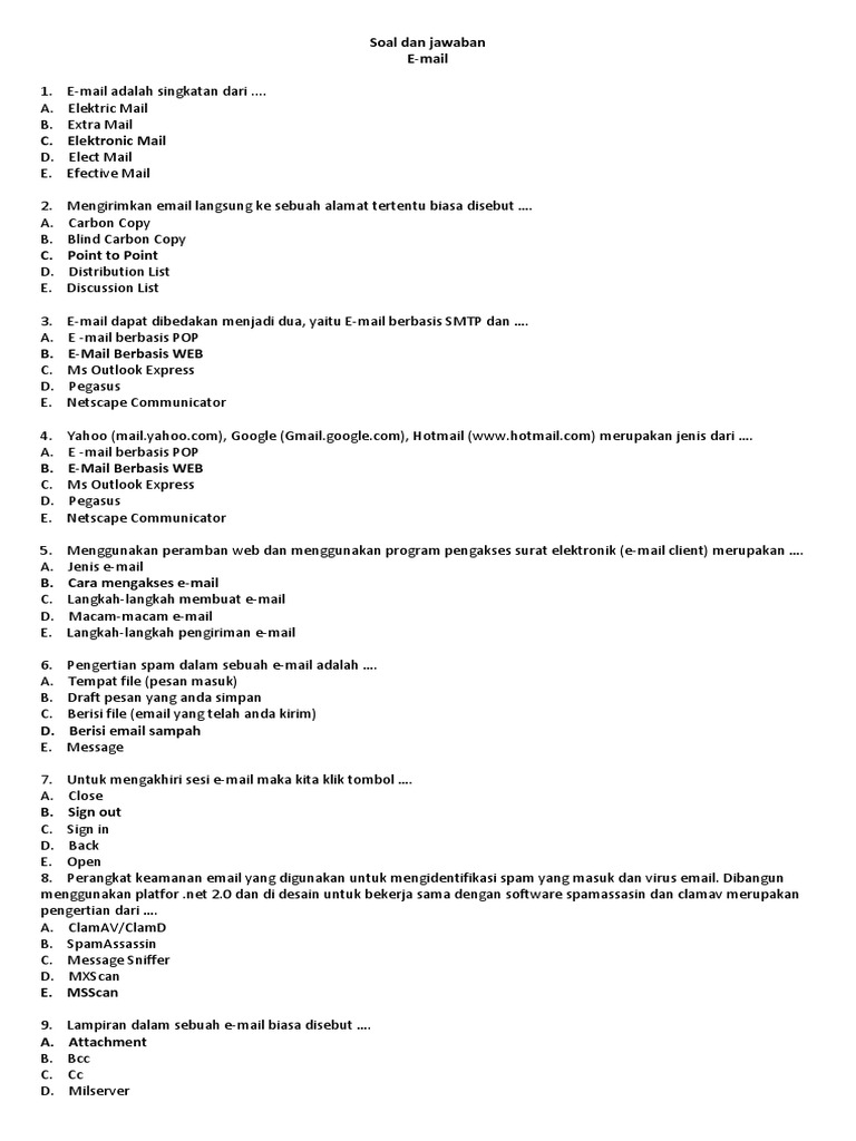 Lampiran Surat Dalam Email Biasa Disebut Kumpulan Surat Penting