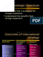 Knowledge Objectives: Understand The 4 Strategies For Foreign Expansion Understand The Benefits From Foreign Expansion