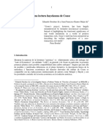 Una Lectura Hayekiana de Coase. Eduardo Stordeur (h) y Juan Francisco Ramos Mejía (h).