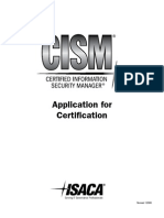 2010 CISM Application