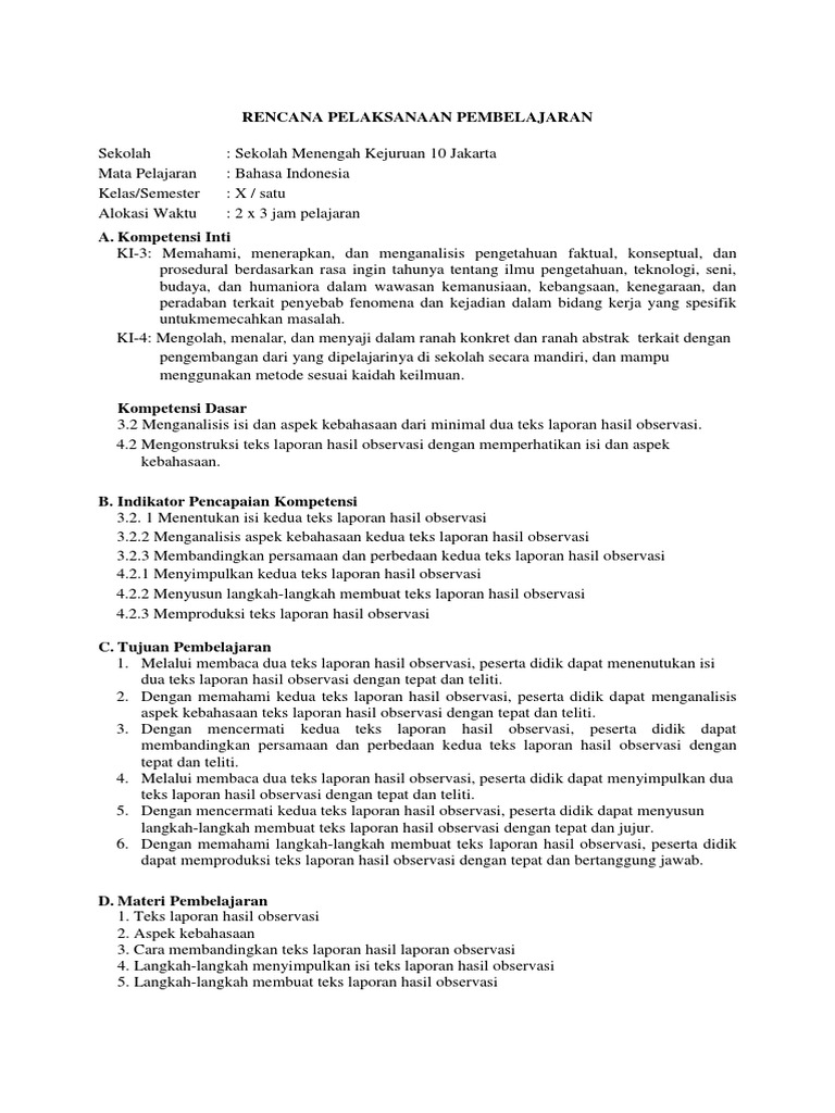 Langkah Langkah Membuat Teks Laporan Hasil Observasi