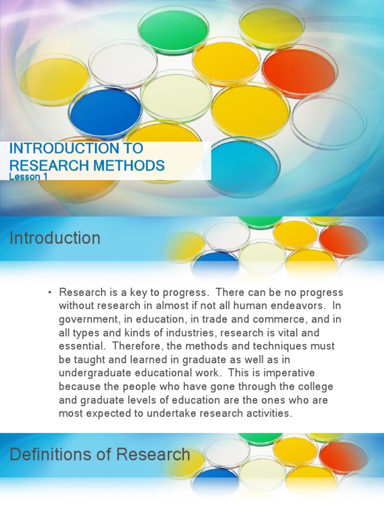 Introduction to Research Methods | PDF | Scientific Method | Experiment