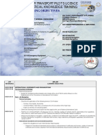 JAA Air Transport Pilot's Licence Theoretical Knowledge Training Objectives