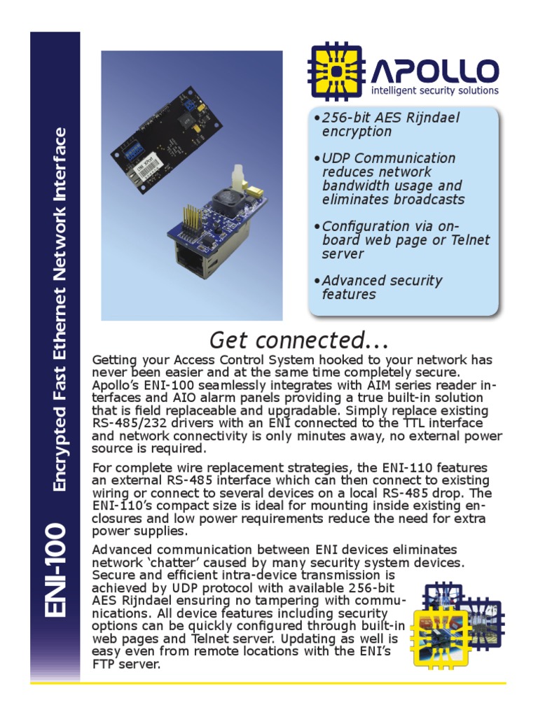 Eni-100 Datasheet Ver3 PDF | PDF | Computer Network | Computer Data