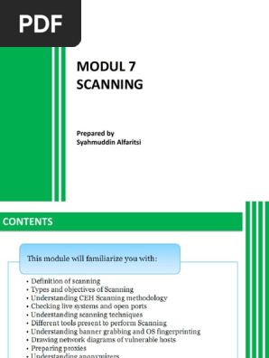 Modul 7 Scanning Pdf Proxy Server Security Engineering