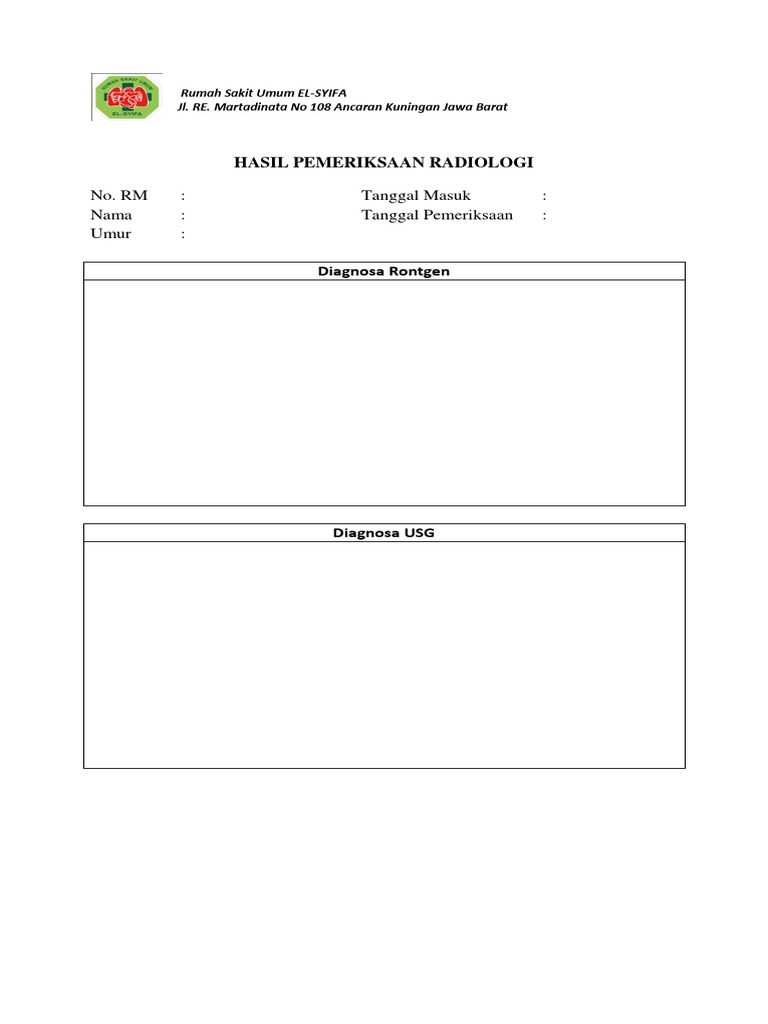 Hasil Pemeriksaan Rontgen Leher | PDF
