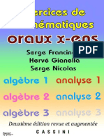 Oraux X-EnS Alg Bre 1 2 3 - Analyse 1 2 - Francinou Gianella Nicolas Cassini 2e Ed.