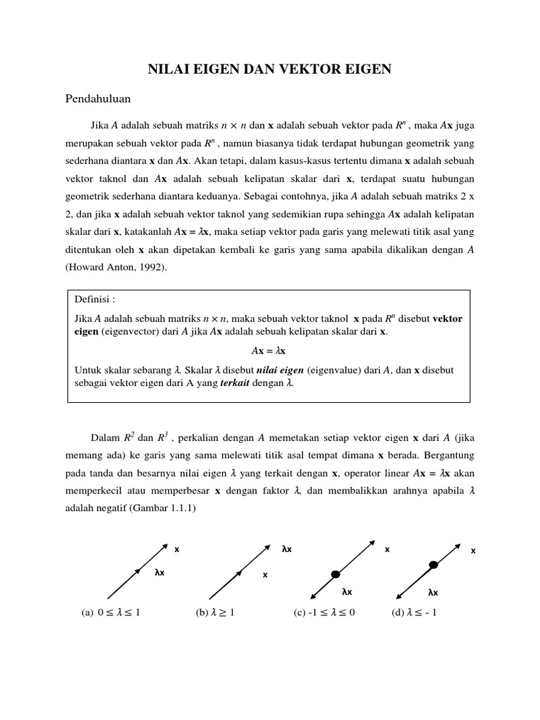 Nilai dan Vektor Eigen Matriks | PDF