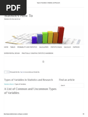 Types Of Variables In Statistics And Research Dependent And
