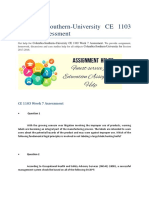 Columbia-Southern-University CE 1103 Week 7 Assessment