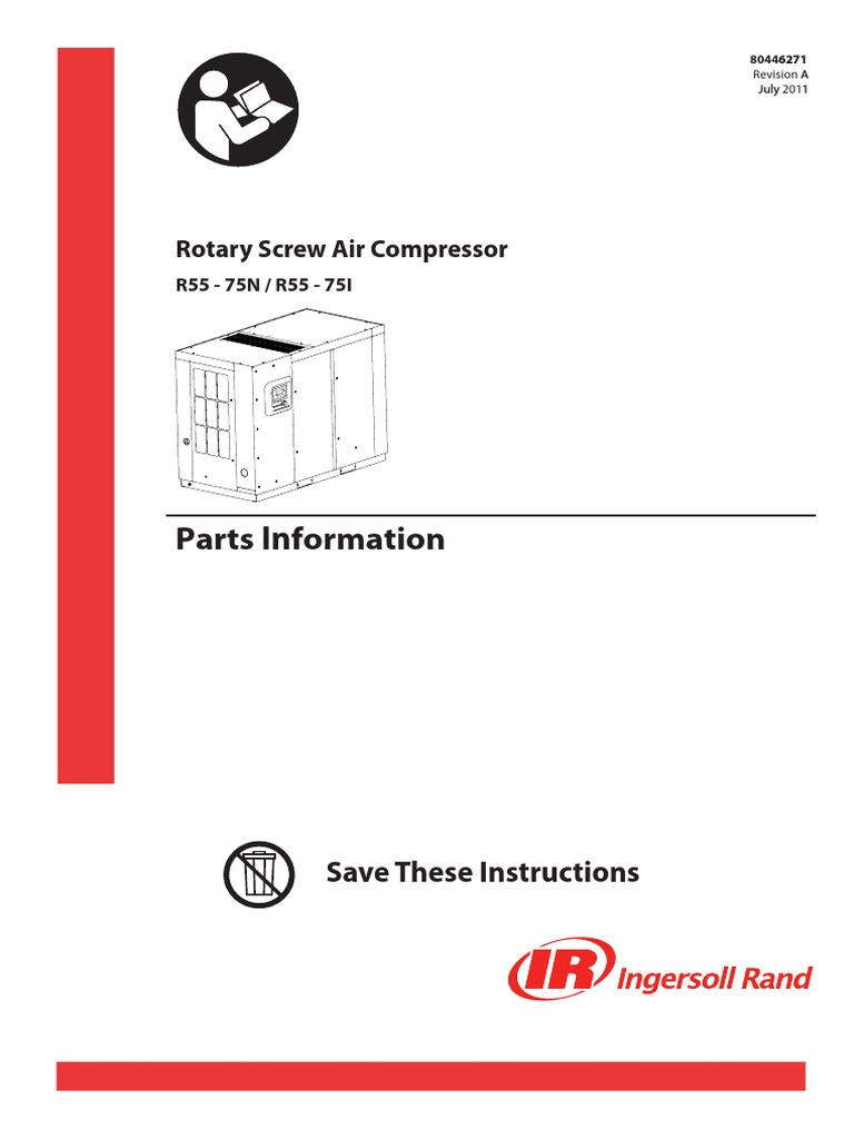 Ingersoll Rand 80446271 Parts Manual R5575 PDF Tecnología
