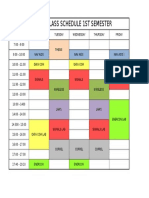 5Th Year Class Schedule 1St Semester