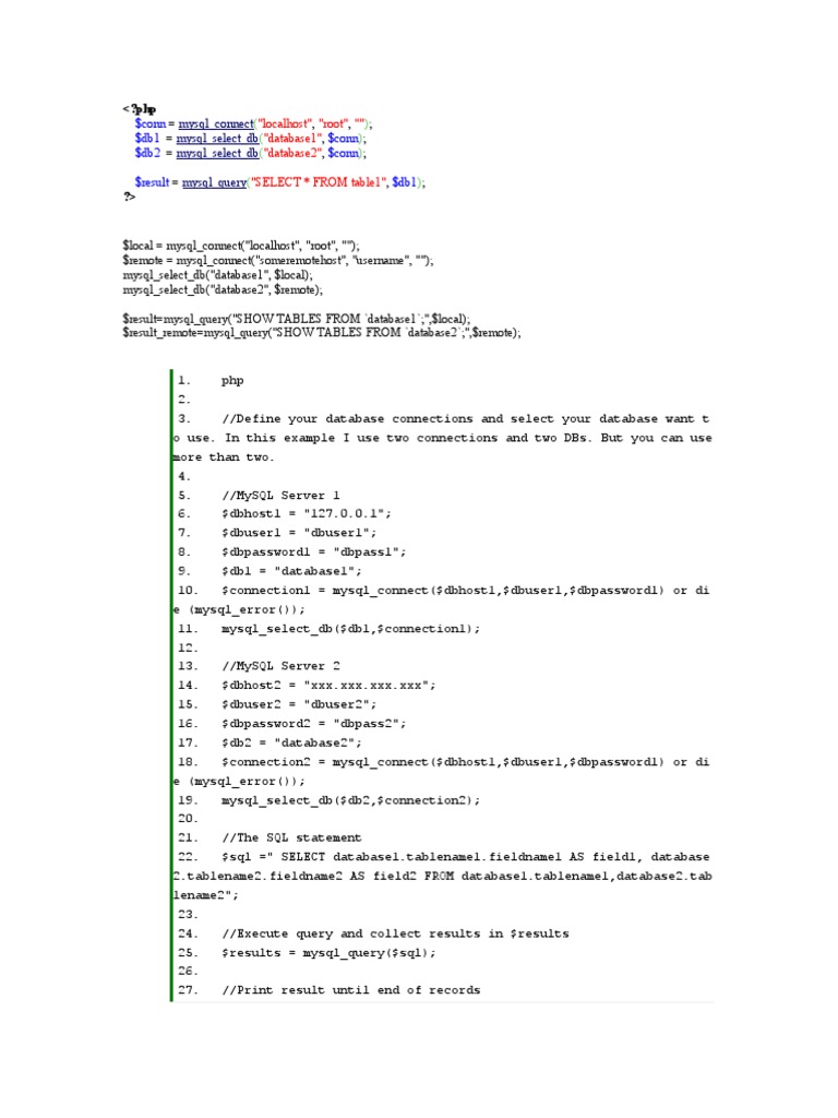 Working With Multiple Databases | PDF | Databases | Ibm Db2