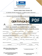 Certificado Deysi H. 16yy