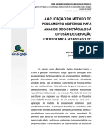 A APLICAÇÃO DO MÉTODO DO PENSAMENTO SISTÊMICO PARA ANÁLISE DOS OBSTÁCULOS À DIFUSÃO DE GERAÇÃO FOTOVOLTAICA NO ESTADO DO TOCANTINS